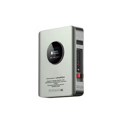 качество 51.2V 100Ah Настенная установка LiFePO4 Батарея 5,12 кВтч Солнечное хранилище с ЖК-дисплеем Умный BMS RS485 CAN IP55 Регулируемые оптовые и частные решения завод