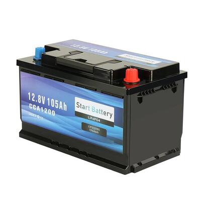 качество 12.8V 105Ah высокий коленчатый LiFePO4 аккумулятор1344Wh 1200CCA для экстремального запуска и глубокого цикла OEM ODM Готовы для оптовых дистрибьюторов завод