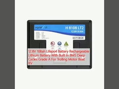 12.8V 108ah Lifepo4 батарея перезаряжаемая литийная батарея с встроенным BMS глубокие циклы класс А для троллинг моторных лодок RV